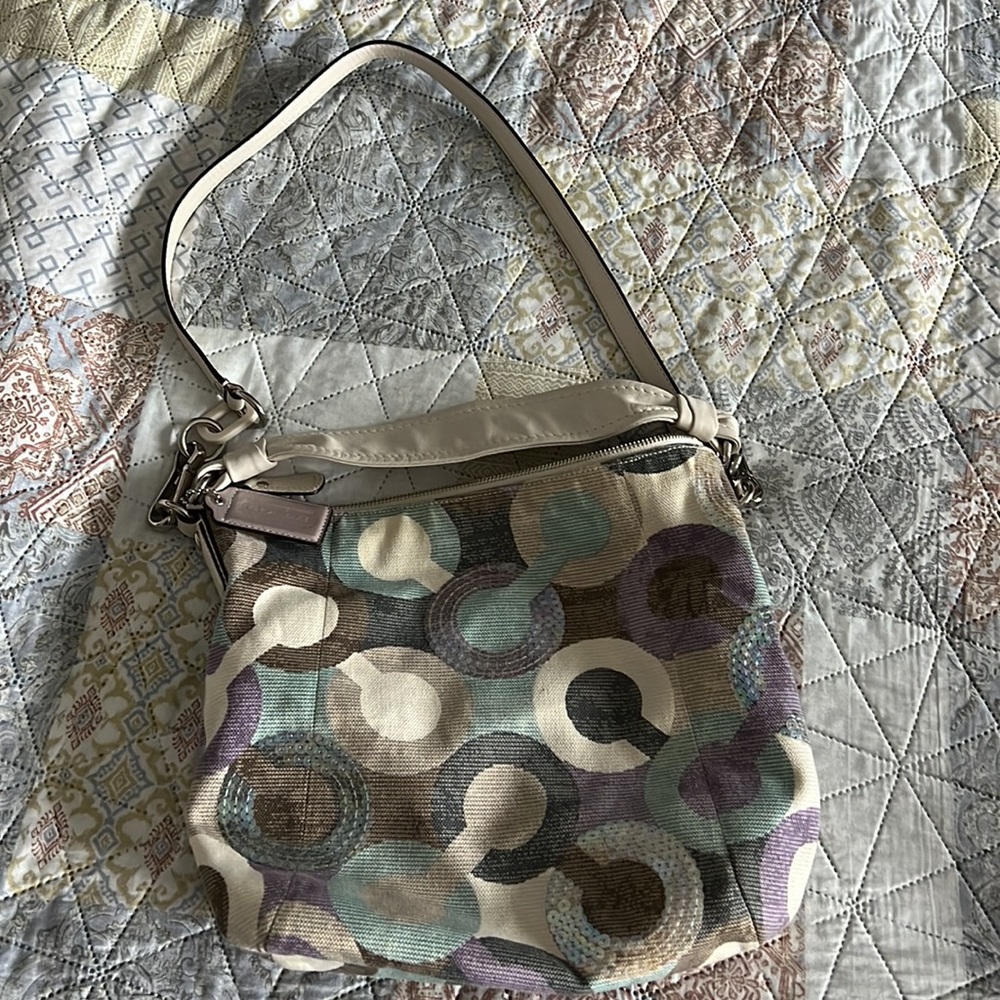 COACH KRISTIN SEQUIN OP ART SHOULDER BAG #14860 - Picture 2 of 7